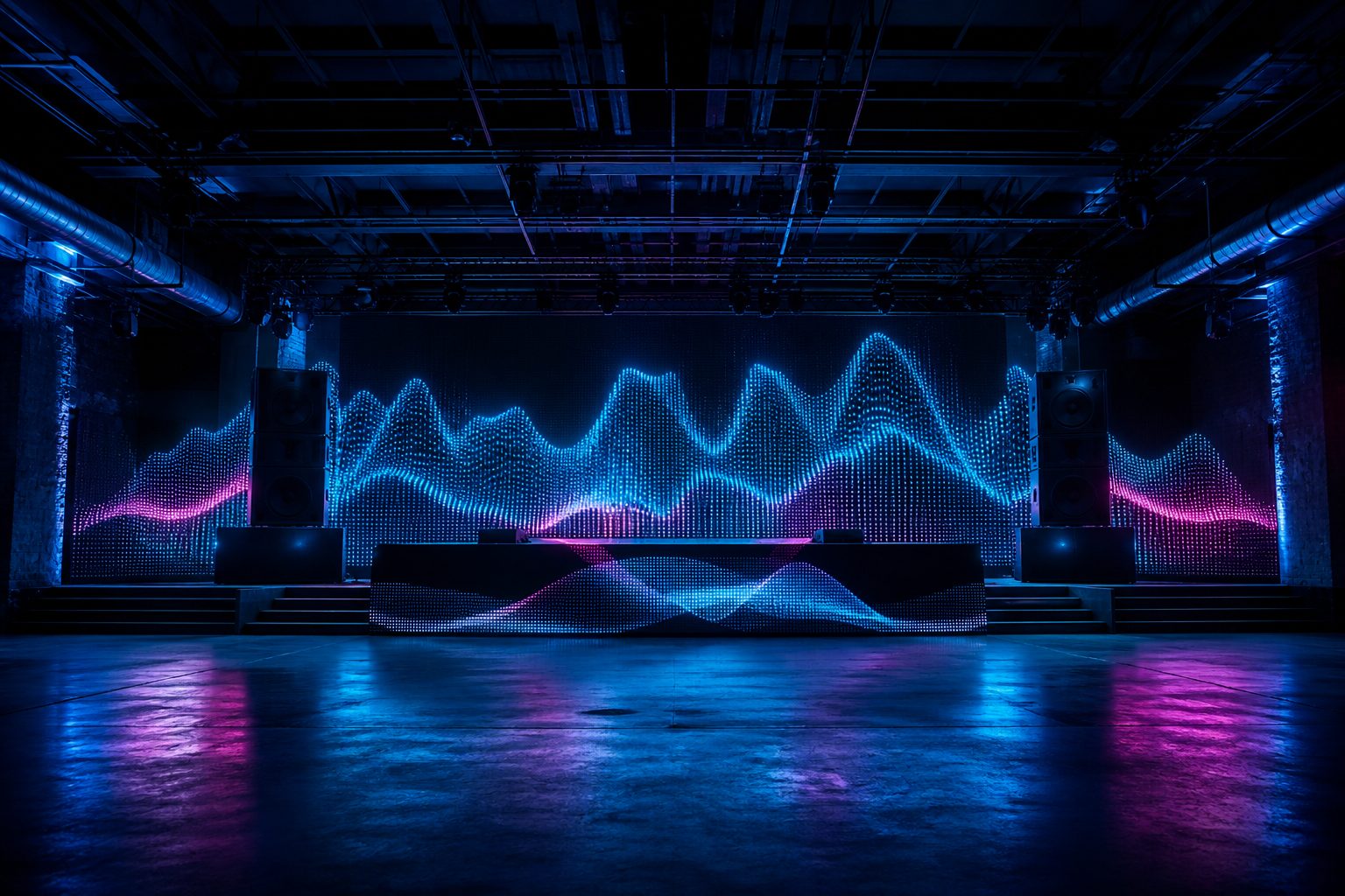 Wizualizacja instalacji LED zsynchronizowanej z dźwiękiem
